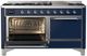 Ilve® Majestic III 60" Midnight Blue Pro Style Dual Fuel Liquid Propane Range with Solid Door and Chrome Trim-2