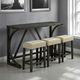 Furniture of America® Ptolema 4-Piece Brown/Beige Dining Table Set-1