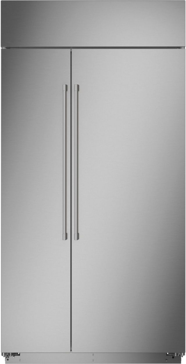 Monogram® 25.2 Cu. Ft. Stainless Steel Built In Side-by-Side Refrigerator-1