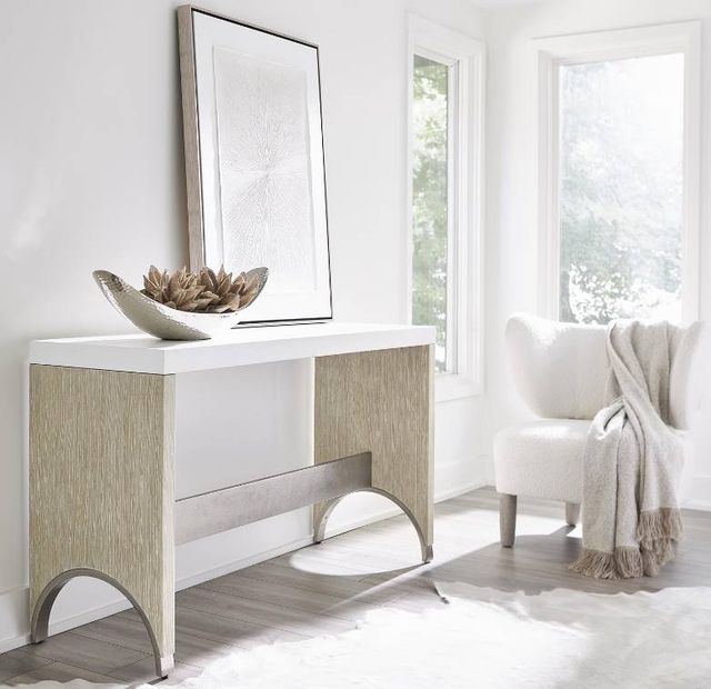 Bernhardt Solaria Dune Console Table with White Stone Top -1