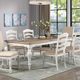 Winners Only® Augusta Rustic Brown Top Dining Table with White Base-2
