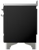 Ilve® Majestic III 48" Glossy Black Pro Style Induction Range with Solid Door and Chrome Trim-4
