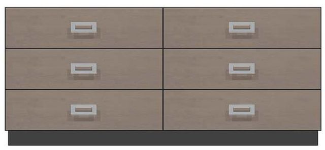 Country View Woodworking Customizable American Modern 72" 6-Drawer Plinth Base Dresser-0
