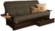 Kodiak Furniture Phoenix Linen Charcoal/Espresso Queen Storage Futon with Mattress-0