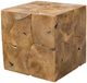 A & B Home Beige Cube Ottoman-0
