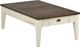 Steve Silver Co. Cayla Dark Oak Cocktail Table with White Base-0