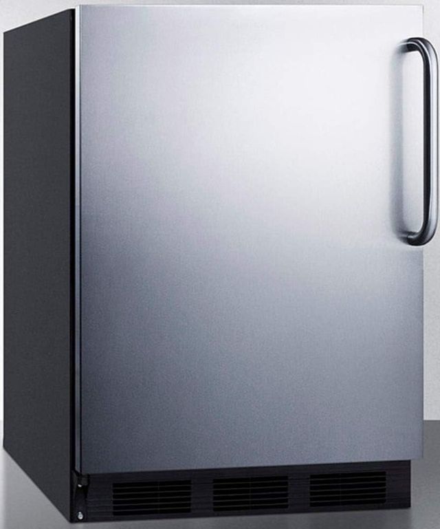 Summit® 24" 5.5 Cu. Ft. Stainless Steel Compact Refrigerator-1