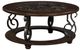 Signature Design by Ashley® Frallyn Dark Brown Round Cocktail Table-0