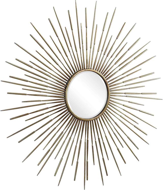 Uttermost® Golden Rays Gold Round Wall Mirror-3
