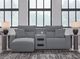 Signature Design by Ashley® Modmax II 3-Piece Pepper/Salt Modular Power Reclining Sectional and Chaise with Audio System-4