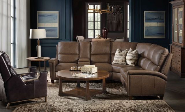 Hooker® Furniture Ready-Made Upholstery Julian 6-Piece Rowe Chocolate Power Reclining Sectional-2