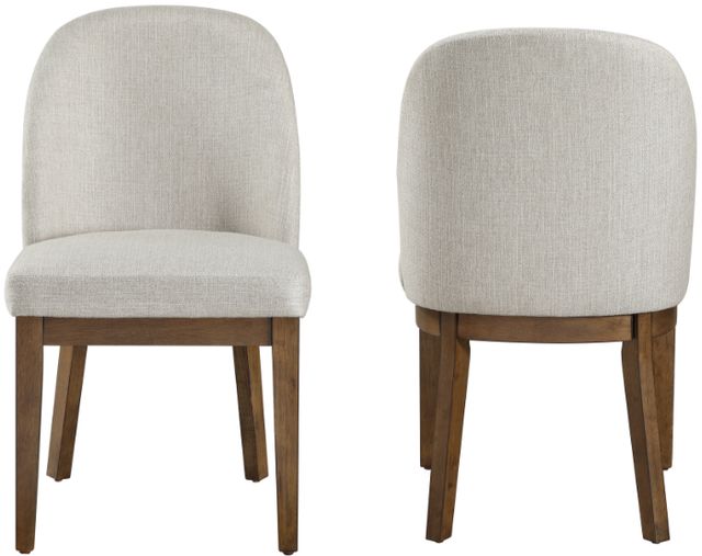 New Classic® Home Furnishings Phoenix Chestnut Brown/Light Gray Dining Chair-4