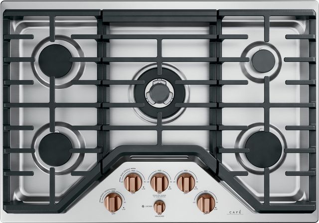 Café™ Brushed Copper Gas Cooktop Knob Kit-2