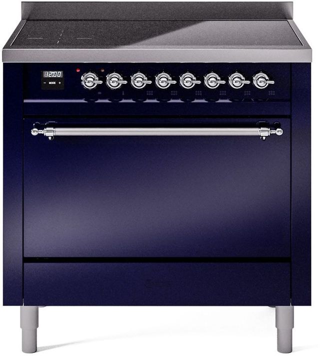 Ilve® Nostalgie II Series 36" Midnight Blue Pro Style Induction Range-2