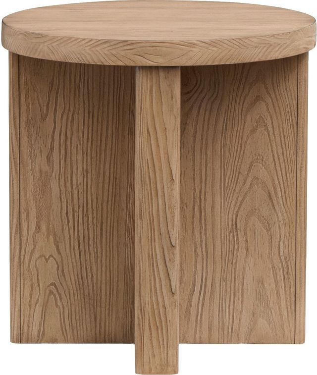 Magnussen Home® Hayden Golden Oat Round End Table-2