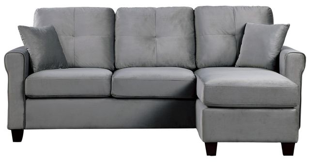 Homelegance® Monty 2-Piece Gray L-Shape Reversible Sectional Sofa Chaise-3