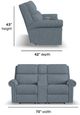 Flexsteel® Customizable Bernard Fabric Power Reclining Loveseat with Console, Headrest and Lumbar-3