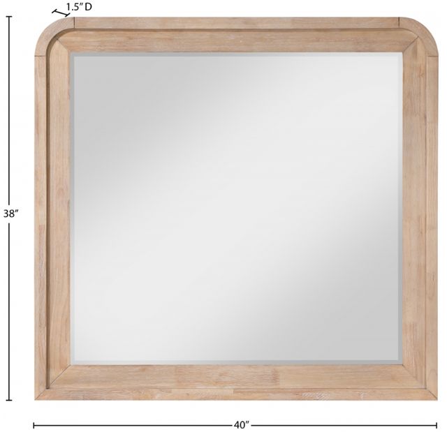 Meridian Furniture Fluted Natural Mirror-3
