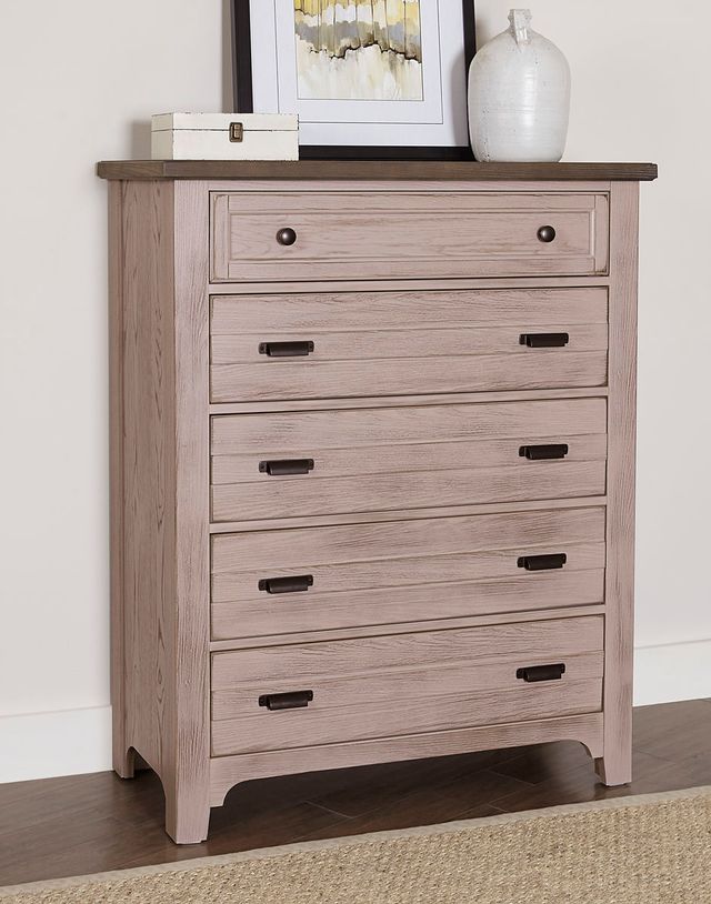 LM Co Home by Vaughan-Bassett Bungalow Dover Gray/Folkstone 5-Drawer Chest-1
