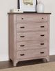 LM Co Home by Vaughan-Bassett Bungalow Dover Gray/Folkstone 5-Drawer Chest-1