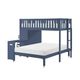Homelegance Rowan & Rue Blue Twin/Full Loft Bunk Bed with Hidden Desk and Storage-4