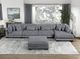 Homelegance® Traverse 5-Piece Gray Modular Sectional with Reversible Chaise and Ottoman-1