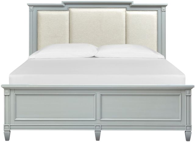 Magnussen Home® Glenbrook Pebble California King Panel Bed with Upholstered Headboard-1