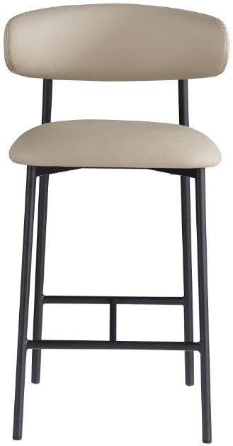 Meridian Furniture Lupita Matte Black/Taupe Counter Stool-1