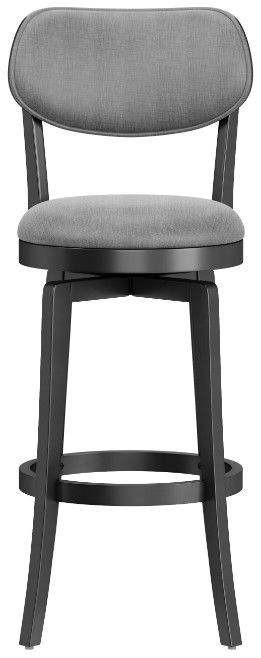 HH2 Home Sloan Black/Slate Gray Swivel Bar Stool-1