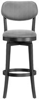 HH2 Home Sloan Black/Slate Gray Swivel Bar Stool-1