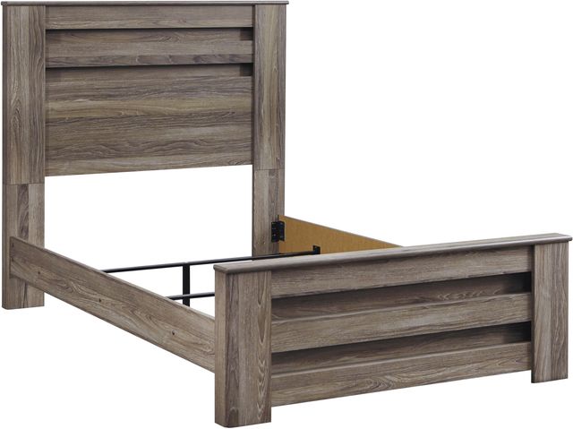 Signature Design by Ashley® Zelen 2-Piece Warm Gray Queen Panel Bed Set-1