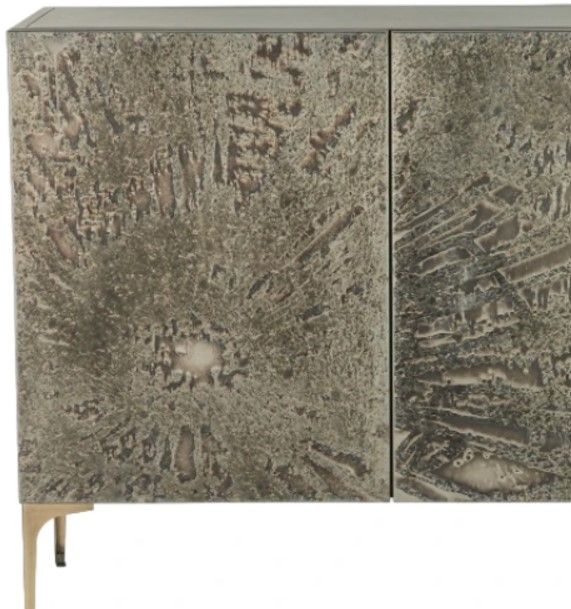 Home Trends & Design Mojave Brass/Desert Patina 2-Door Buffet-1
