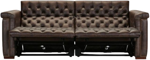 Hooker® Furniture SS Savion Deux West Saddlewood Power Reclining Sofa with Power Headrest-4