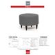Korson Furniture Pally Slate Stool-1