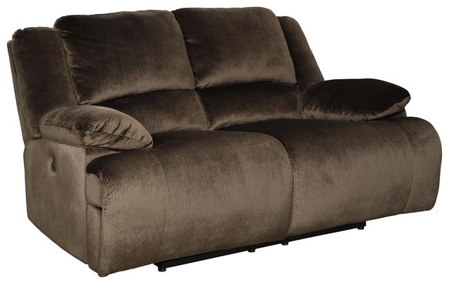 Signature Design by Ashley® Clonmel Chocolate Reclining Power Loveseat-0