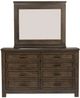 Liberty Furniture Thornwood Hills Rock Beaten Brown Dresser and Mirror-2