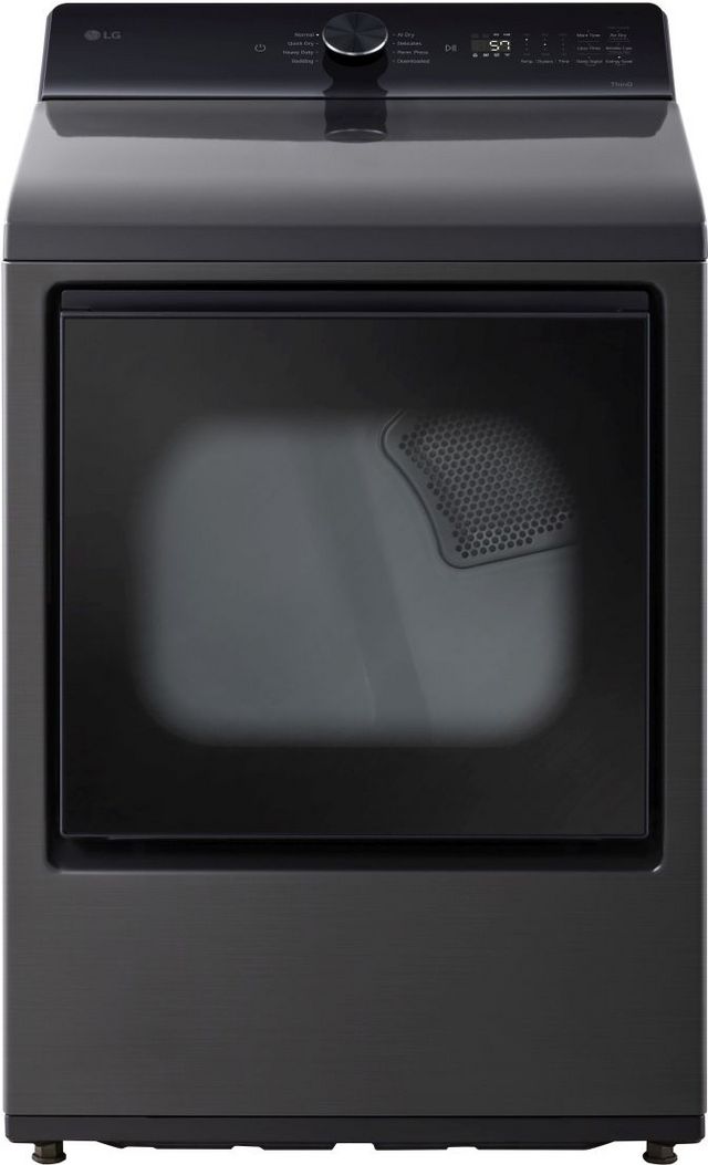 LG 7.3 Cu. Ft. Platinum Black Front Load Gas Dryer 