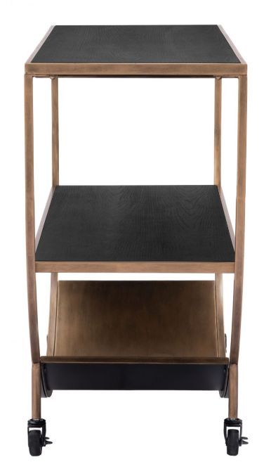 Zuo® Modern Bechet Black/Brass Bar Cart-1