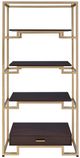 ACME Furniture Yumia Clear/Gold Bookshelf-1