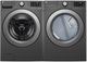 LG Middle Black Front Load Washer & Gas Dryer Laundry Pair-0