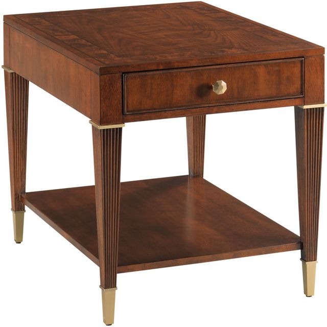 Hammary® Addison Greenhill Brown Rectangular End Table-0