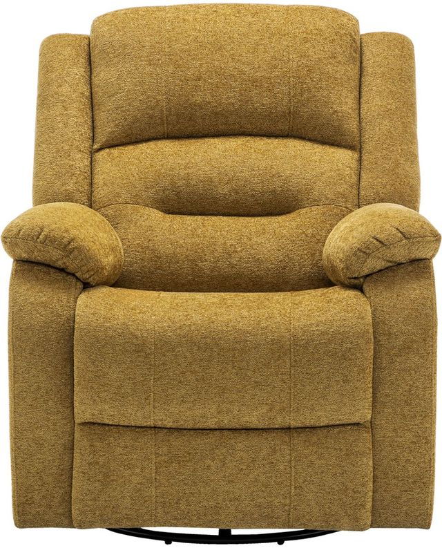 Monarch Specialties Inc. Gold Large Power Swivel Glider Reclining Chair with USB Ports-2