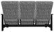 Telescope Casual Leeward Agra Classic/Black Fabric/Polymer Outdoor MGP Cushion Supreme Three-Seat Sofa with Boardwalk Rustic Polymer Arms-3