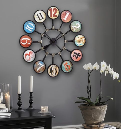 YHD Multi-Colored Wall Clock-1