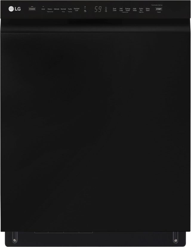 LG 24" Black Built In Front Control Dishwasher with QuadWash™ and 3rd Rack-0