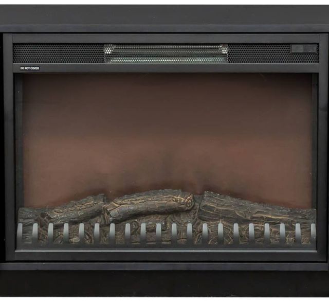 Mazin Furniture Amari Glossy Black 70" TV Stand with Fireplace-3