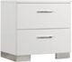 Coaster® Felicity 5 Piece Glossy White King Low Profile Bedroom Set-2