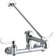 Elkay Polished Chrome 8" Centerset Wall Mount Faucet with 7" Bucket Hook Spout and Wristblade Handles-0