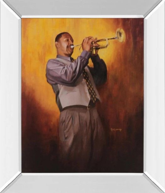 Classy Art Trumpet Player Framed Wall Art-0