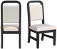 Elements International Ridgemont Black/White Dining Side Chair-5